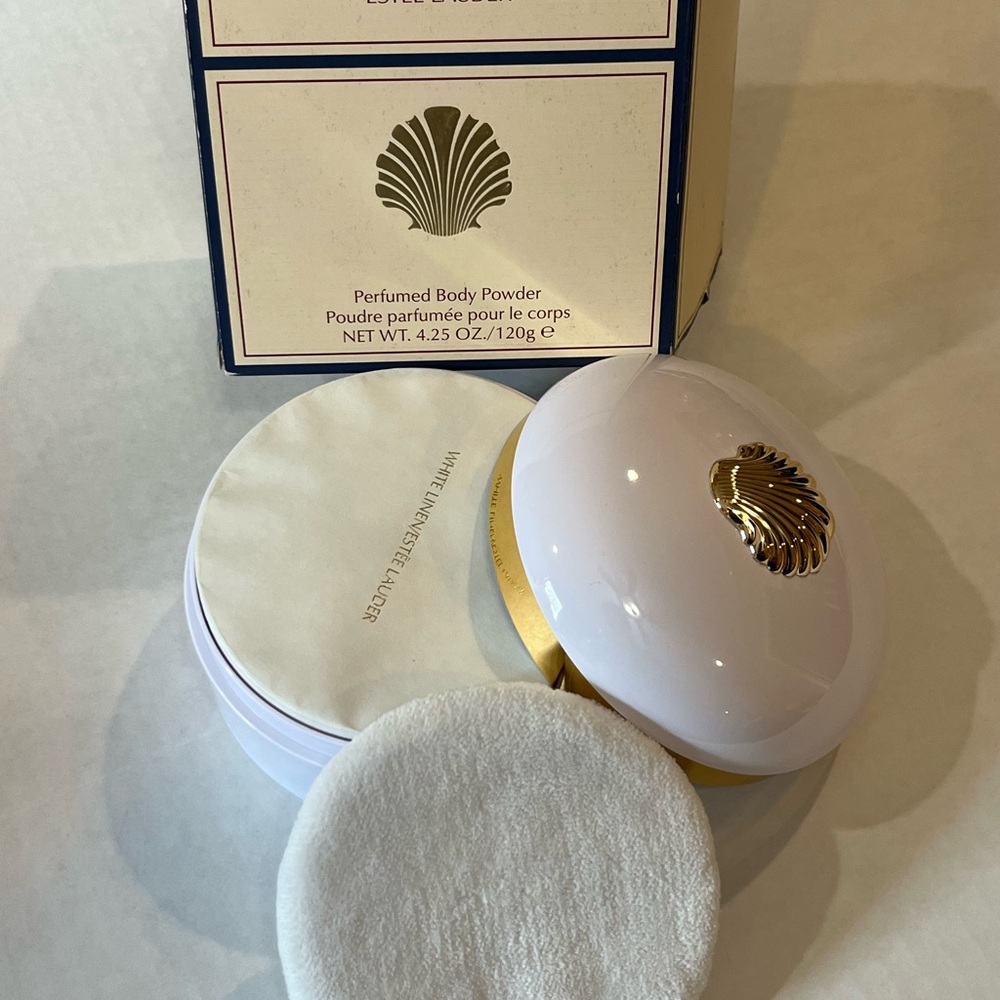 WHITE LINEN by ESTEE LAUDER, Perfumed BODY POWDER, XL 4.25 oz / 120g New In Box